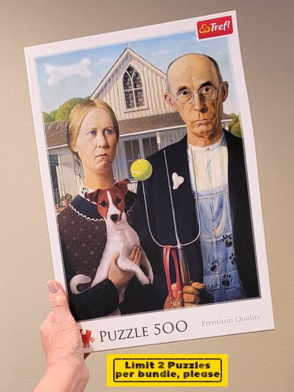 Trefl AMERICAN GOTHIC: Dog Edition Jigsaw Puzzle 500 pieces